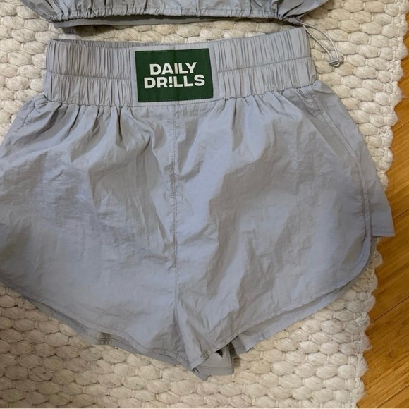 Daily Drills Pants - Daily Drills Light Gray Athletic Shorts